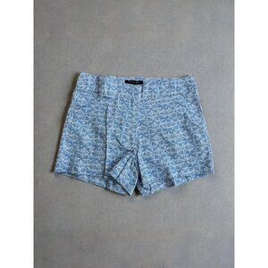 LAUREN GOLD Blue White Patterned Shorts Size 00 NEW NWT